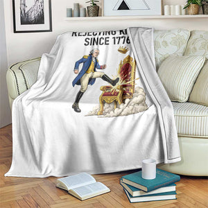 Funny George Washington Protest Throw Blanket Rejecting Kings Since 1776 TS12 Print Your Wear