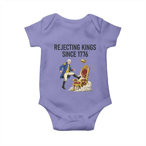Funny George Washington Protest Baby Onesie Rejecting Kings Since 1776 TS12 Violet Print Your Wear