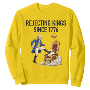 Funny George Washington Protest Sweatshirt Rejecting Kings Since 1776 TS12 Daisy Print Your Wear