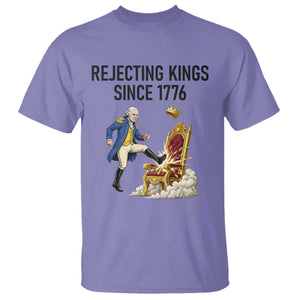 Funny George Washington Protest T Shirt Rejecting Kings Since 1776 TS12 Violet Print Your Wear