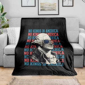 Funny George Washington Protest Throw Blanket No Kings In America TS12 Print Your Wear