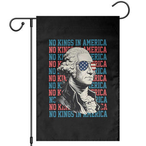 Funny George Washington Protest Garden Flag No Kings In America TS12 Black Print Your Wear