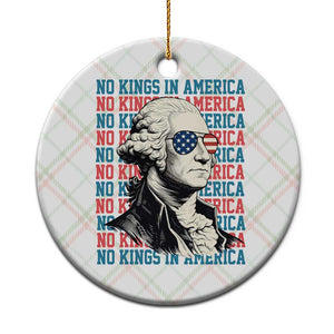 Funny George Washington Protest Ceramic Ornament No Kings In America TS12 1pc Christmas Plaid Print Your Wear