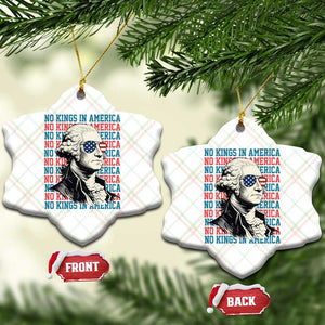 Funny George Washington Protest Ceramic Ornament No Kings In America TS12 Print Your Wear