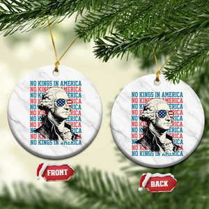 Funny George Washington Protest Ceramic Ornament No Kings In America TS12 1pc White Marble Print Your Wear