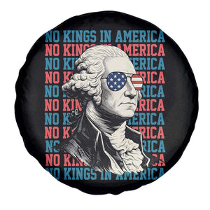 Funny George Washington Protest Spare Tire Cover No Kings In America TS12 Print Your Wear