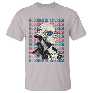 Funny George Washington Protest T Shirt No Kings In America TS12 Ice Gray Print Your Wear
