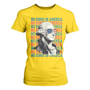 Funny George Washington Protest T Shirt For Women No Kings In America TS12 Daisy Print Your Wear