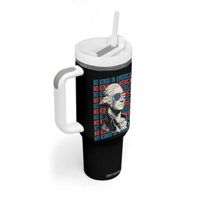 Funny George Washington Protest Tumbler With Handle No Kings In America TS12 Print Your Wear