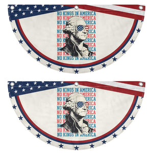 Funny George Washington Protest Patriotic Fan Flag No Kings In America