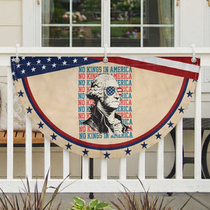 Funny George Washington Protest Patriotic Fan Flag No Kings In America