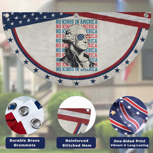 Funny George Washington Protest Patriotic Fan Flag No Kings In America