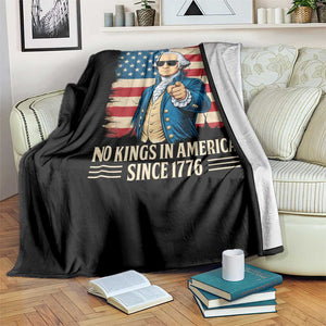 Patriotic George Washington Throw Blanket No Kings In America TS12 Print Your Wear