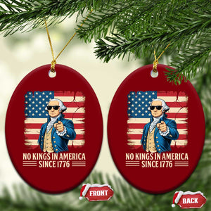 Patriotic George Washington Ceramic Ornament No Kings In America TS12 Print Your Wear