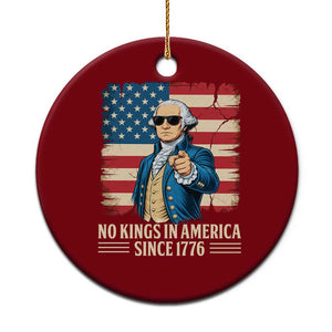 Patriotic George Washington Ceramic Ornament No Kings In America TS12 1pc Red Print Your Wear