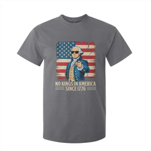 Patriotic George Washington T Shirt For Kid No Kings In America TS12 Charcoal Print Your Wear