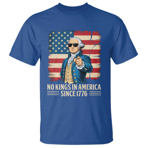 Patriotic George Washington T Shirt No Kings In America TS12 Royal Blue Print Your Wear