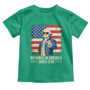 Patriotic George Washington Toddler T Shirt No Kings In America TS12 Irish Green Print Your Wear