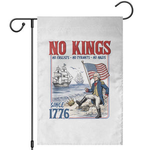 No Kings Since 1776 George Washington Garden Flag Political Humor Gift TS12 White Print Your Wear