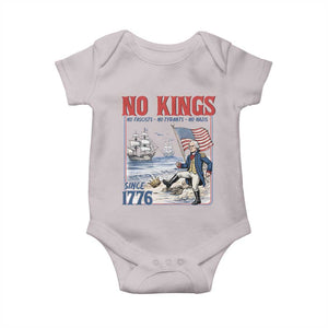 No Kings Since 1776 George Washington Baby Onesie Political Humor Gift TS12 Ice Gray Print Your Wear
