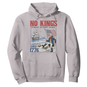 No Kings Since 1776 George Washington Hoodie Political Humor Gift TS12 Ice Gray Print Your Wear