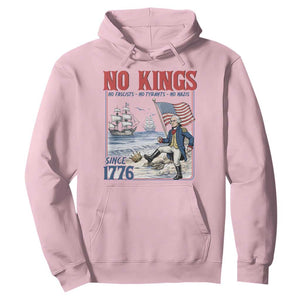 No Kings Since 1776 George Washington Hoodie Political Humor Gift TS12 Light Pink Print Your Wear