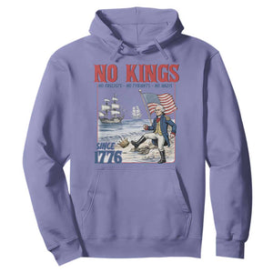 No Kings Since 1776 George Washington Hoodie Political Humor Gift TS12 Violet Print Your Wear