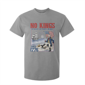 No Kings Since 1776 George Washington T Shirt For Kid Political Humor Gift TS12 Sport Gray Print Your Wear