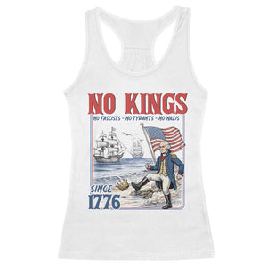 No Kings Since 1776 George Washington Racerback Tank Top Political Humor Gift TS12 White Print Your Wear