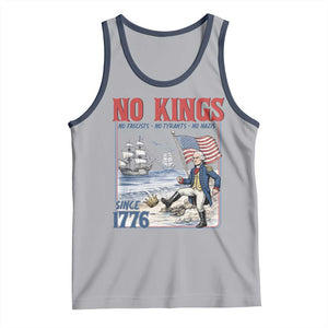 No Kings Since 1776 George Washington Tank Top Political Humor Gift TS12 Athletic Heather Navy Print Your Wear