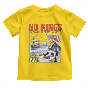 No Kings Since 1776 George Washington Toddler T Shirt Political Humor Gift TS12 Daisy Print Your Wear