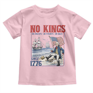 No Kings Since 1776 George Washington Toddler T Shirt Political Humor Gift TS12 Light Pink Print Your Wear