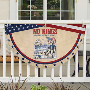 No Kings Since 1776 George Washington Patriotic Fan Flag Political Humor Gift