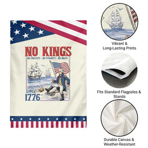 No Kings Since 1776 George Washington Garden Flag Political Humor Gift TS12 Print Your Wear