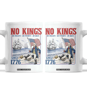No Kings Since 1776 George Washington Coffee Mug Political Humor Gift TS12 White Print Your Wear