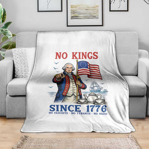 American Patriot George Washington No Kings Throw Blanket Political Humor Gift TS12 Print Your Wear