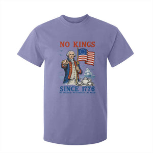 American Patriot George Washington No Kings T Shirt For Kid Political Humor Gift TS12 Violet Print Your Wear