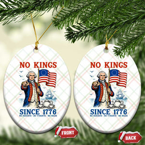 American Patriot George Washington No Kings Ceramic Ornament Political Humor Gift TS12 Print Your Wear