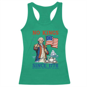 American Patriot George Washington No Kings Racerback Tank Top Political Humor Gift TS12 Irish Green Print Your Wear