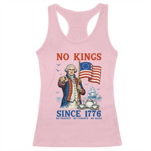 American Patriot George Washington No Kings Racerback Tank Top Political Humor Gift TS12 Light Pink Print Your Wear
