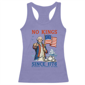 American Patriot George Washington No Kings Racerback Tank Top Political Humor Gift TS12 Violet Print Your Wear