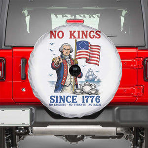 American Patriot George Washington No Kings Spare Tire Cover Political Humor Gift TS12 White Print Your Wear