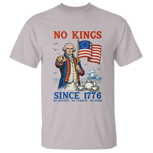 American Patriot George Washington No Kings T Shirt Political Humor Gift TS12 Ice Gray Print Your Wear