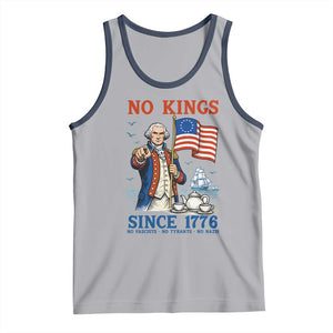 American Patriot George Washington No Kings Tank Top Political Humor Gift TS12 Athletic Heather Navy Print Your Wear