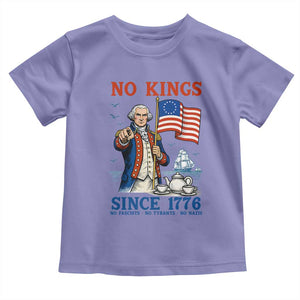 American Patriot George Washington No Kings Toddler T Shirt Political Humor Gift TS12 Violet Print Your Wear