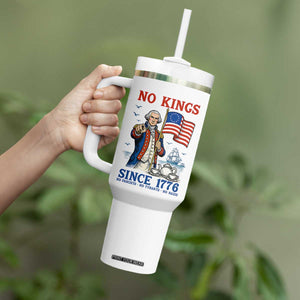 American Patriot George Washington No Kings Tumbler With Handle Political Humor Gift TS12 Print Your Wear