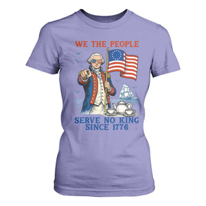 We The People Serve No Kings T Shirt For Women Funny George Washington Protest TS12 Violet Print Your Wear