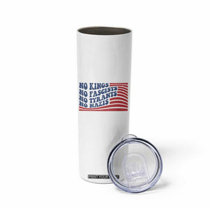 No Kings No Fascists Skinny Tumbler American Flag Patriotic Protest TS12 Print Your Wear