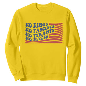 No Kings No Fascists Sweatshirt American Flag Patriotic Protest TS12 Daisy Print Your Wear