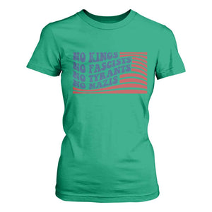 No Kings No Fascists T Shirt For Women American Flag Patriotic Protest TS12 Irish Green Print Your Wear